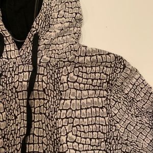 Snakeskin print hoodie
